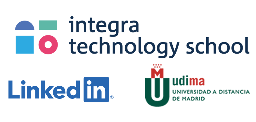 Logos Linkedin + Integra Technology School + Udima